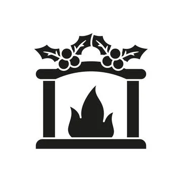 Chimney christmas icon vector basic design simple and modern Stock Illustration
