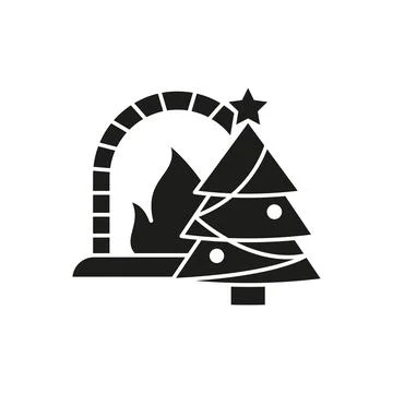 Chimney christmas icon vector basic design simple and modern Illustrazione stock