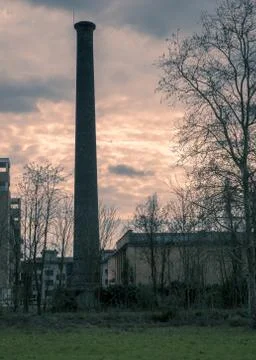 Chimney in the city 库存照片