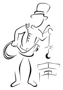 Chimney cleaner at work Stock Illustration