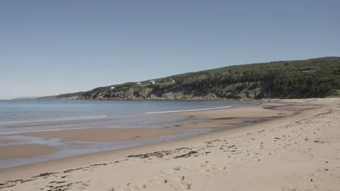 Chimney Corner Beach, Cape Breton, Nova Scotia, Canada Stock Footage 230993297