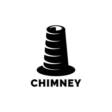 Chimney factory logo Stock Illustration