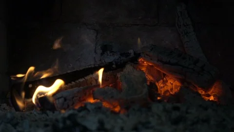 Chimney fire close up 스톡 동영상 108087680