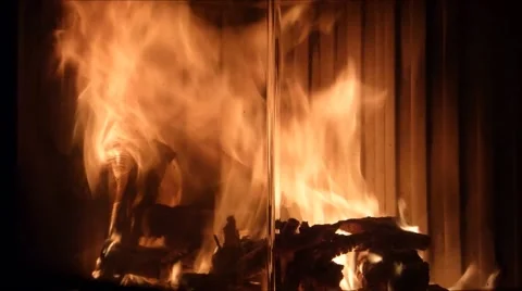 Chimney fire in timelapse Stock Footage 60449995