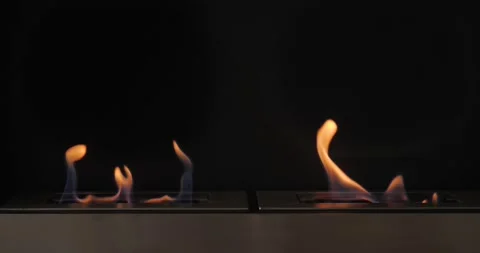 Chimney flames ethanol in 4K Stock Footage 235341765
