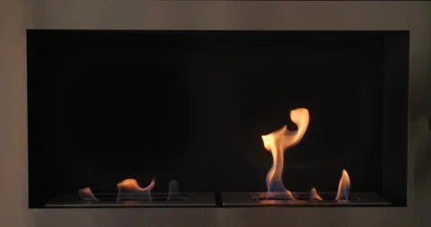 Chimney flames ethanol in 4K Stock Footage 235341929