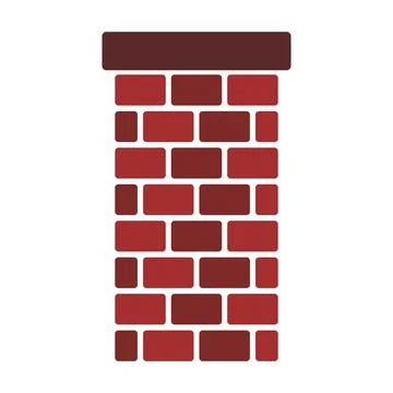 Chimney flat clipart vector illustration Stock Illustration