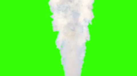 Chimney flow smoke timelapse over green screen Stock Footage 56541457