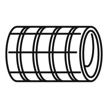 Chimney flue pipe ventilation duct line art Stock Illustration