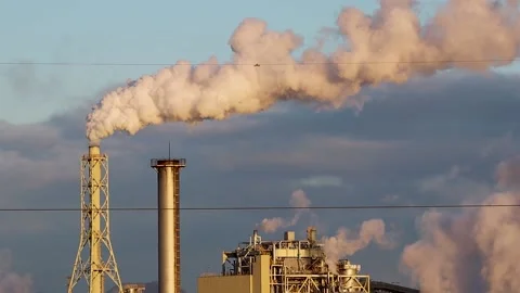 A chimney full of smoke Stock Footage 234282423