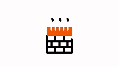 Chimney Icon Animation - Clean and Modern Design for Your Project. Stock Footage 325405409