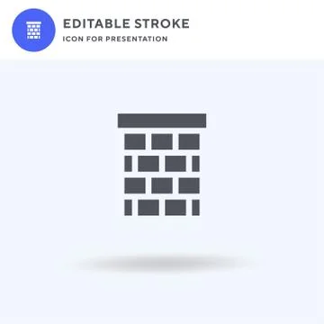 Chimney icon vector, filled flat sign, solid pictogram isolated on white, logo イラスト素材