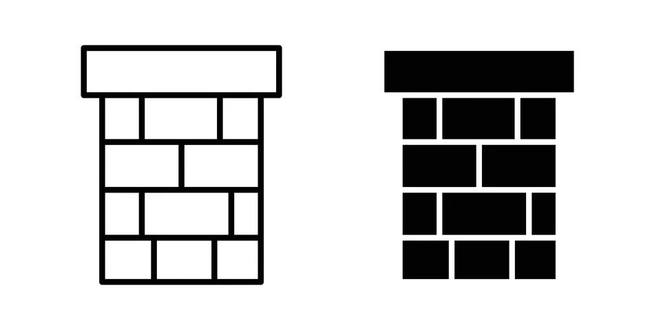 Chimney icon vector, symbol, logo illustrations Stock Illustration