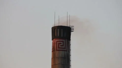 Chimney over sky,xi'an,china Stock Footage 36041584