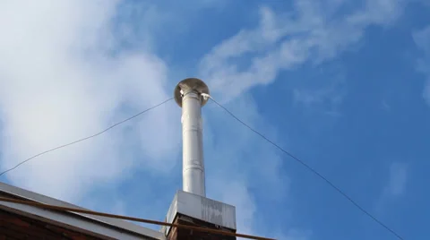 Chimney Pipe Stock Footage 33865657