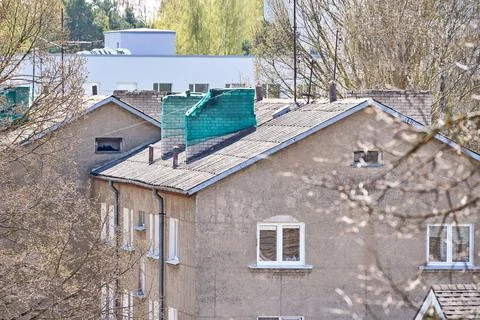 Chimney in poor condition Stock Photos