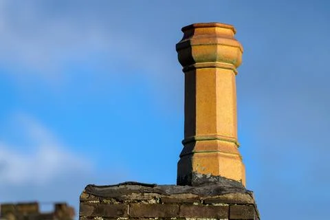 Chimney Pot on a Rooftop Stock Photos