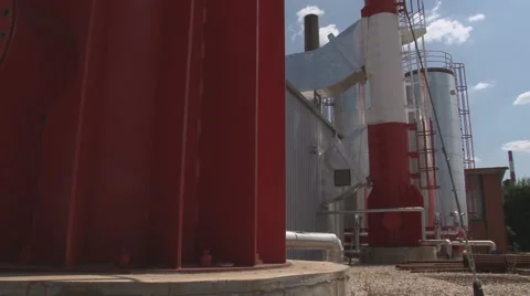 Chimney power plants Stock Footage 50491077