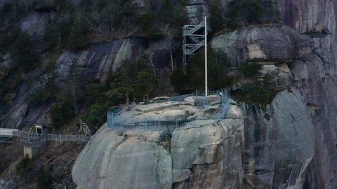 Chimney Rock pullback 库存影片 127370991