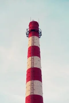 Chimney on the sky background Stock Photos