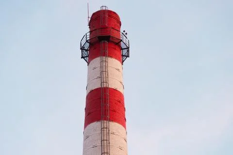 Chimney on the sky background Stock Photos