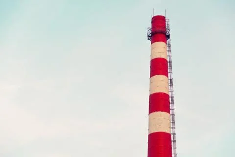 Chimney on the sky background Stock Photos