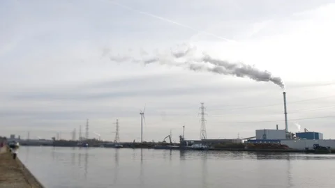 Chimney smog Stock Footage 101164171