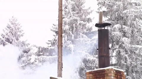 Chimney smoke Video stock 46840203