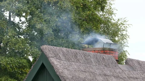 Chimney Smoke Stock Footage 140852555