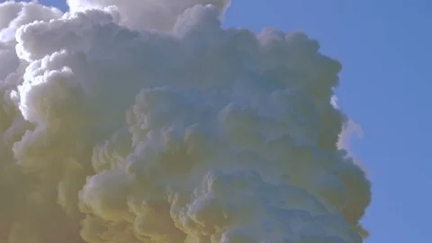 Chimney stack and Smoking pipes. Air pollution and climate change. Stock Footage 125131341