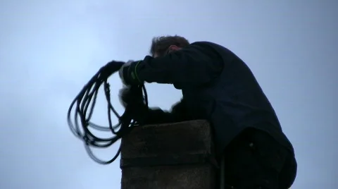 Chimney sweeper Stock Footage 611655