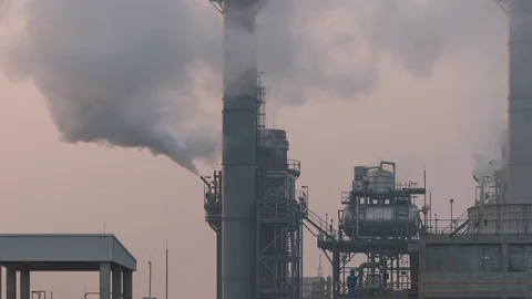 Chimney of thermal power plants. Stock Footage 105908027
