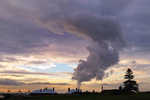 Chimney Thick Smoke Stock Photos