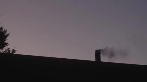 Chimney on top of a house Stock Footage 254459705