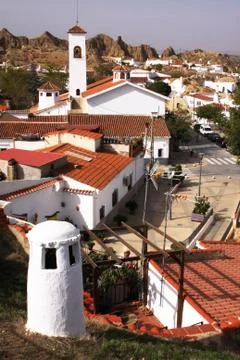 Chimney town Spain Stock Photos