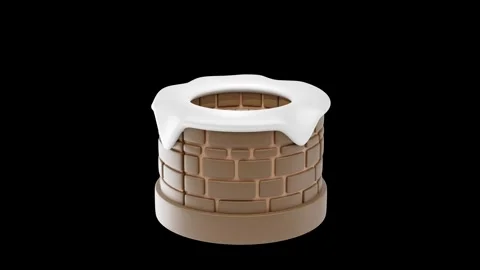 Chimney with Transparent Background in 3D Animation Stock Footage 309319254