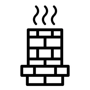 Chimney Vector Icon Design Illustration Stock Illustration