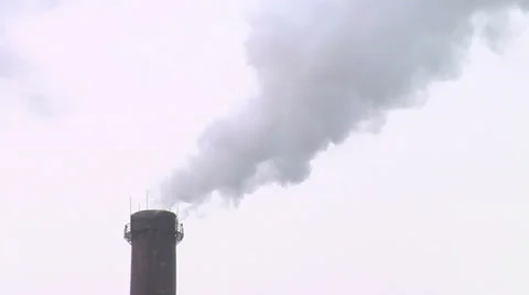 Chimney on white Video stock 37098462