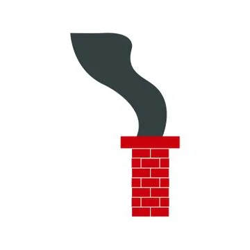 Chimney on white Stock Illustration