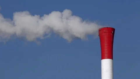 Chimney white smoke Stock Footage 72548583