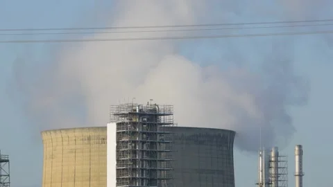 Chimney  white smoke Video stock 157210603