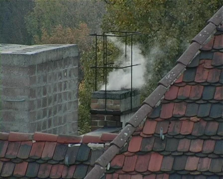 Chimney in Winter Video stock 95685