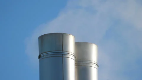 Chimneys in 4K slow motion Stock-Footage 87767276