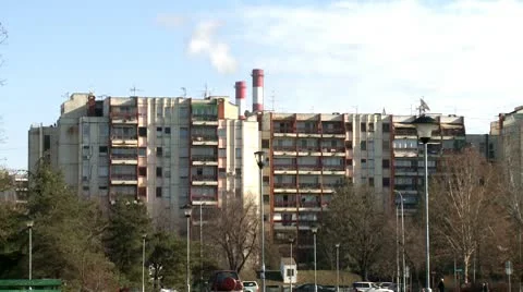 Chimneys, air pollution 11 Stock Footage 10710092