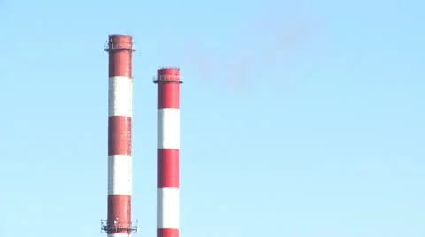 Chimneys, air pollution 5 Stock Footage 10710063