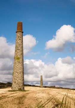 Chimneys in Cornwall Stock Photos