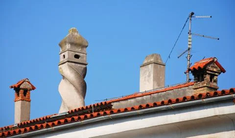 Chimneys in Koper Stock Photos