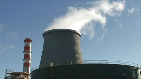 Chimneys of power  Stock Footage 113899