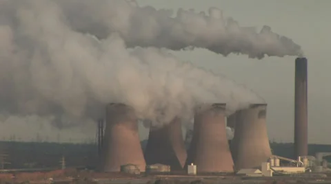 Chimneys smoking Stockbeeldmateriaal 29673150