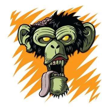 Chimp Zombie Stock Illustration